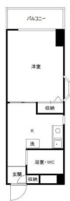 メゾンブランシュ不動前(1K/4階)の間取り写真