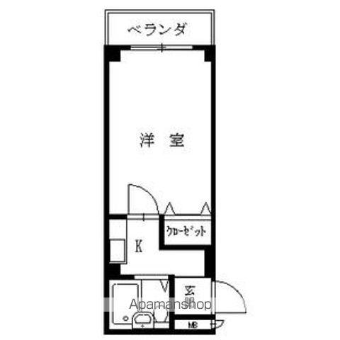 カルム25(1K/5階)の間取り写真