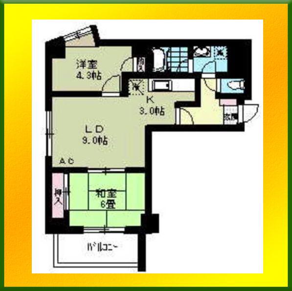 ストークマンション(2LDK/3階)の間取り写真
