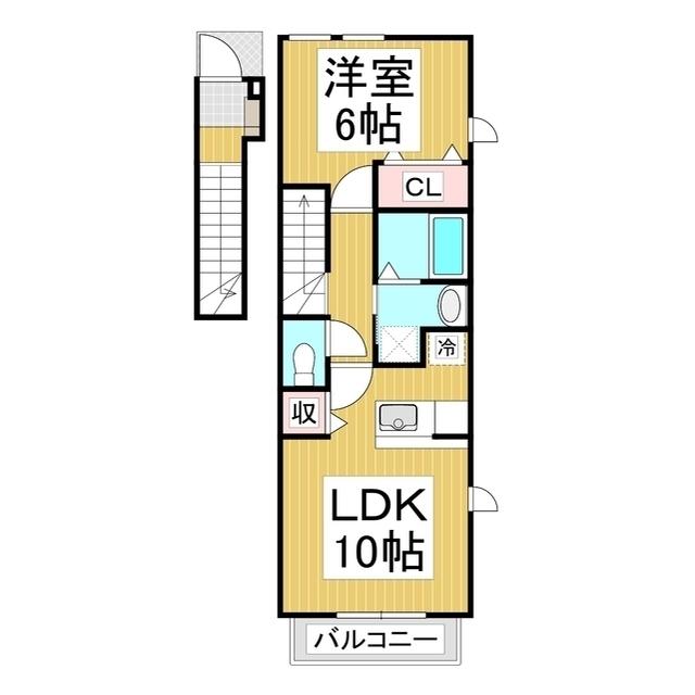 プリマクラッセ(1LDK/2階)の間取り写真