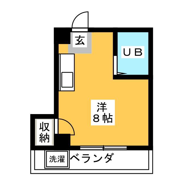 ジョードリーム(ワンルーム/2階)の間取り写真