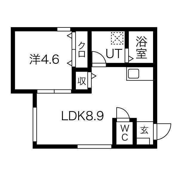AVENIR(1LDK/1階)の間取り写真