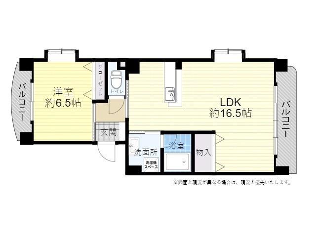 エクレール金池(1LDK/1階)の間取り写真