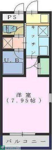 世田谷さくら荘(1K/2階)の間取り写真