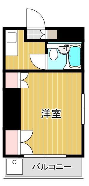 SALT中津留(1K/3階)の間取り写真