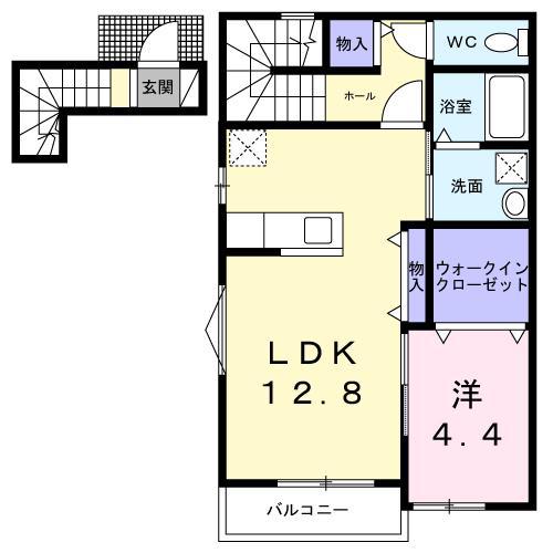 仙台市地下鉄東西線 八木山動物公園駅 徒歩32分 2階建 築2年(1LDK/2階)の間取り写真