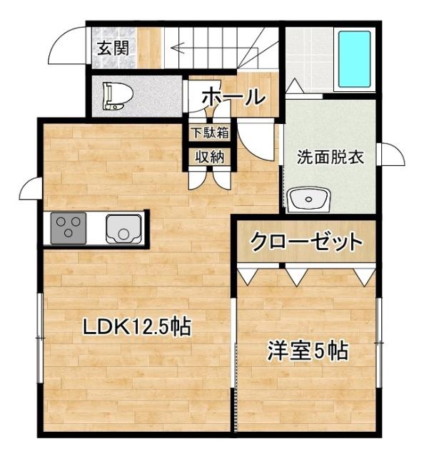 ＪＲ根室本線 札内駅 徒歩39分 2階建 築13年(1LDK/2階)の間取り写真