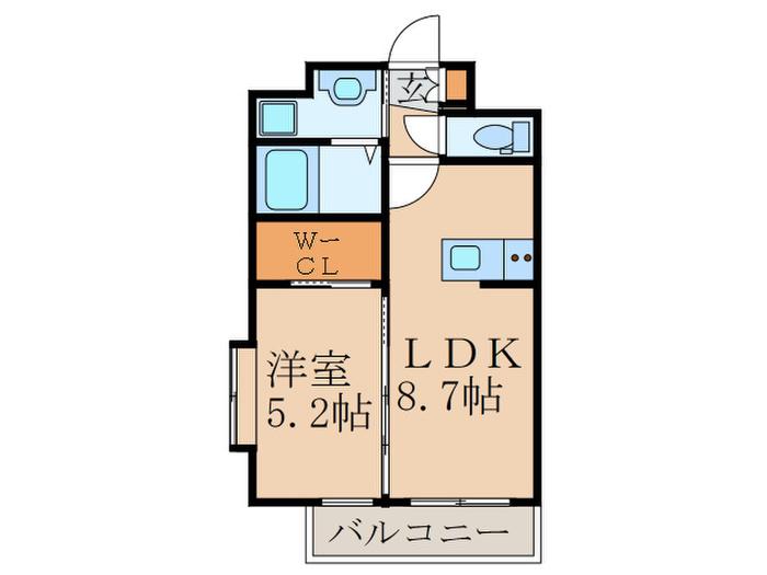 グレイス本町(1LDK/10階)の間取り写真