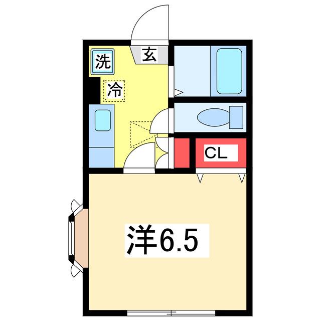 グランディール田町(1K/1階)の間取り写真