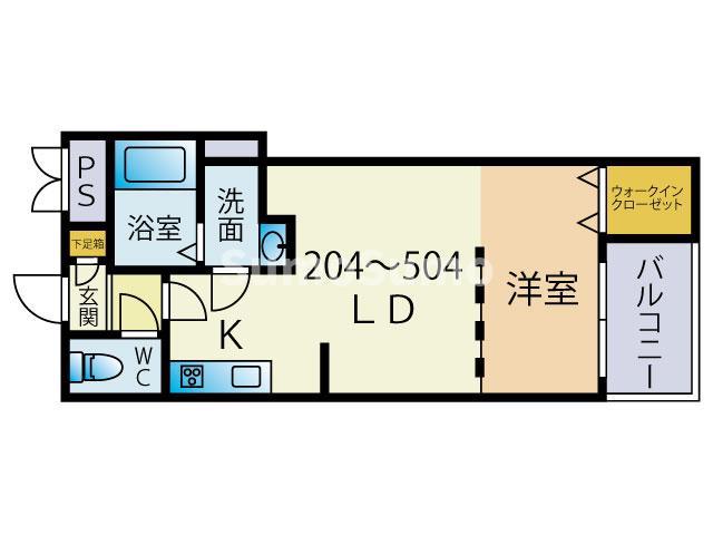 GRANPASEO大濠(1LDK/3階)の間取り写真
