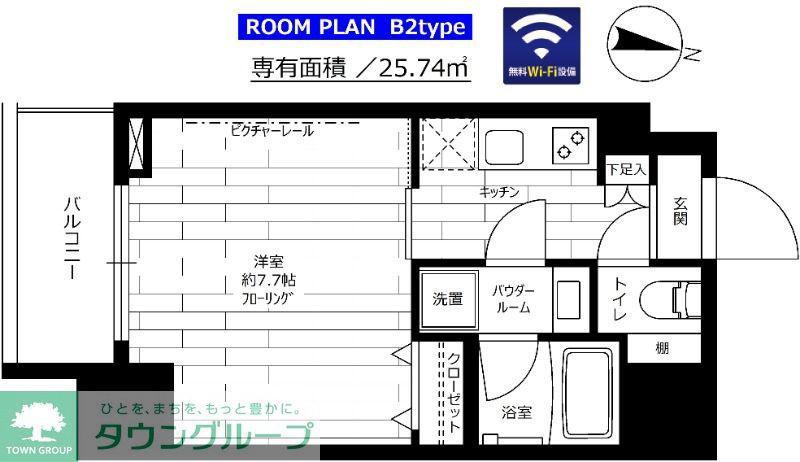 ステージグランデ大島(1K/9階)の間取り写真