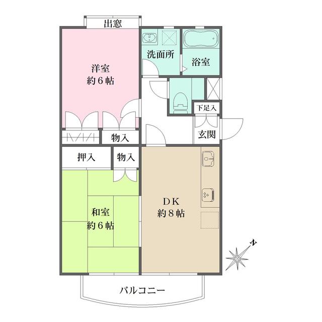 第2藤マンション駒込(2DK/2階)の間取り写真