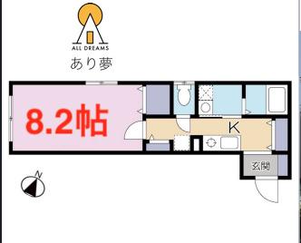 相鉄本線 西谷駅 徒歩9分 3階建 築18年(1K/1階)の間取り写真