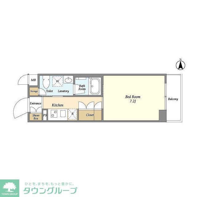 ALTERNA新宿中落合(1K/2階)の間取り写真