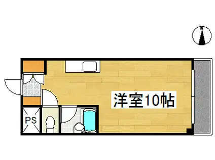 スズキフィックマンション(ワンルーム/2階)の間取り写真