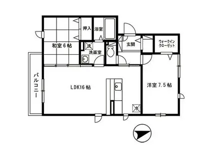 ライブリーヒルズ(2LDK/3階)の間取り写真