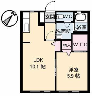 アーネスト南日吉(1LDK/1階)の間取り写真