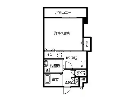 HALELEA ROCCA(1K/2階)の間取り写真