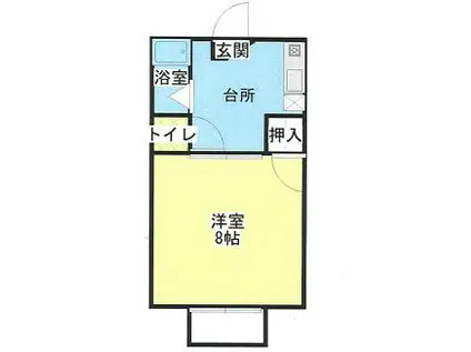 メゾンドアリスト(1K/2階)の間取り写真