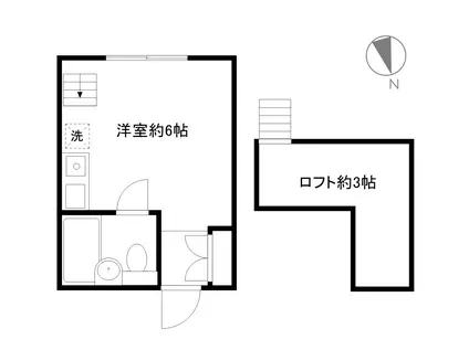 マスターズ三軒茶屋(ワンルーム/1階)の間取り写真