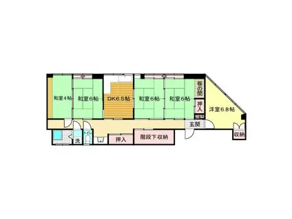 林ビル(5DK/4階)の間取り写真