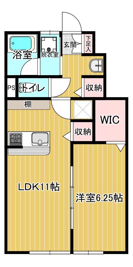 ヴァンクールIII 株式会社十和田宅建メイト(1LDK/1階)の間取り写真
