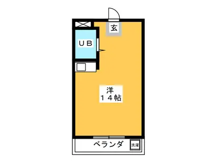 ブエナビスタ伊賀(ワンルーム/3階)の間取り写真