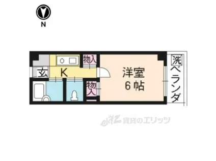 VILLA WISTARIA(1K/3階)の間取り写真