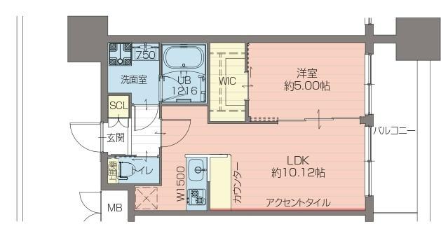 プレジオ難波EURO(1LDK/4階)の間取り写真