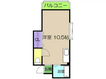メゾン桜井(ワンルーム/3階)の間取り写真