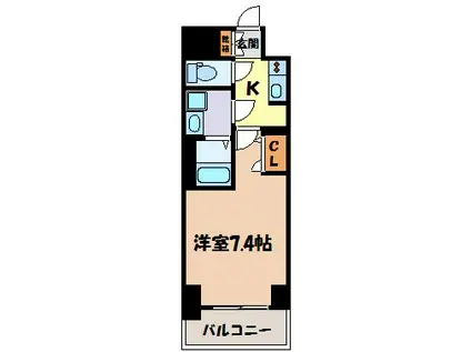 S-RESIDENCE葵(1K/8階)の間取り写真