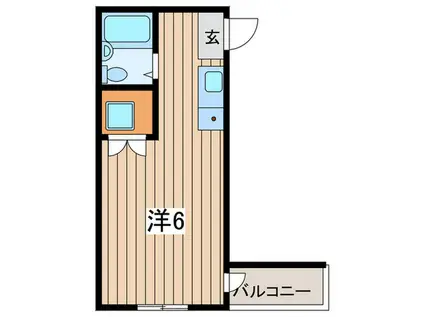 トーシンコーポ南生田(ワンルーム/2階)の間取り写真