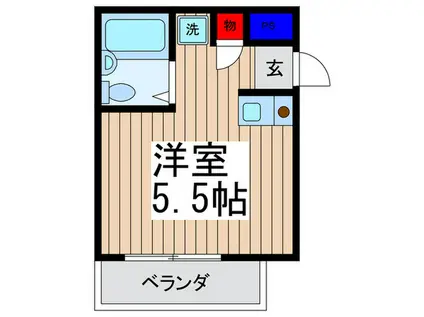 セイコーガーデン朝霞(ワンルーム/7階)の間取り写真