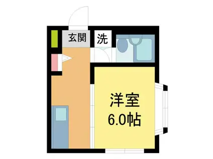 ハイツヤマトII(1K/1階)の間取り写真