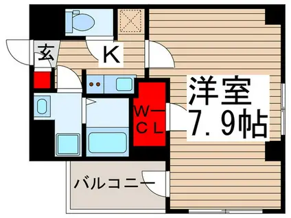 リブリ・クレヨン(1K/4階)の間取り写真