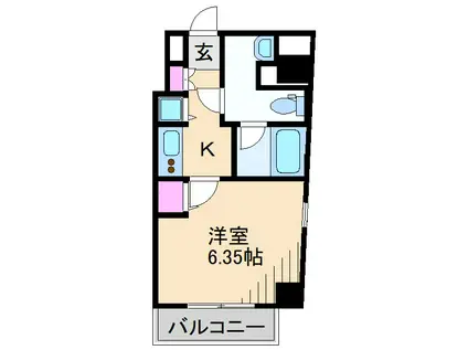 LEGEND横浜(1K/4階)の間取り写真
