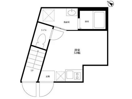パディシャNOGATA(ワンルーム/1階)の間取り写真