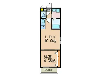 モダンアパートメント梅田ノース(1LDK/7階)の間取り写真