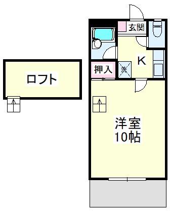 ヴィラルバ・エス(1K/1階)の間取り写真