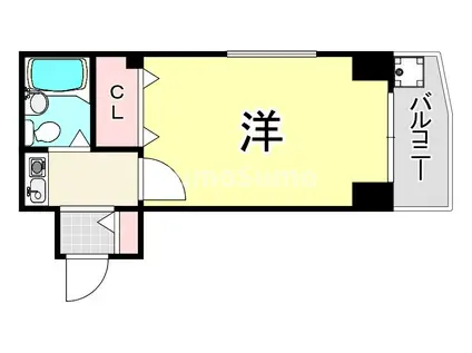 レ・モン(1K/4階)の間取り写真