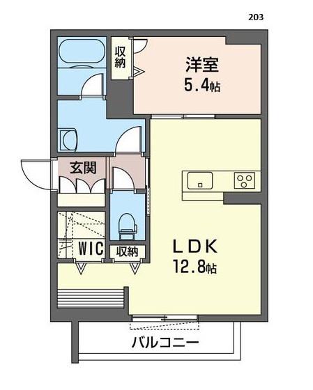 グランレーヴ大宮西(1LDK/2階)の間取り写真