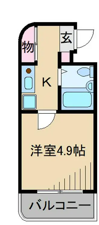 グリム武蔵新城 1階階 間取り