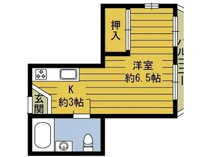 コスモス長浜(1K/1階)の間取り写真