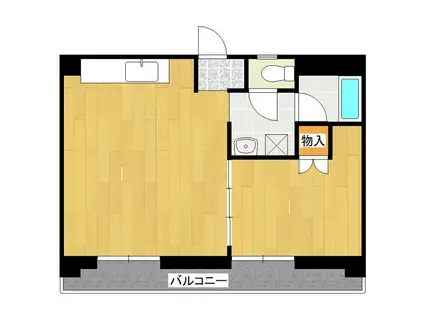 マーブル・コート土浦(1LDK/5階)の間取り写真