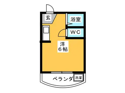 アールビル(ワンルーム/4階)の間取り写真