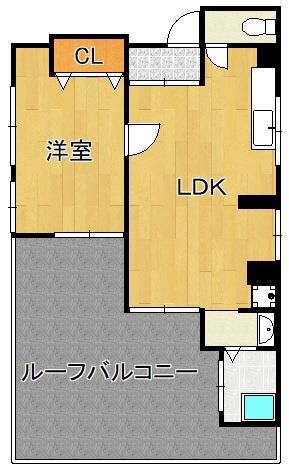 コーポ須美(1LDK/3階)の間取り写真