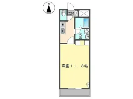 リバパレス(1K/1階)の間取り写真