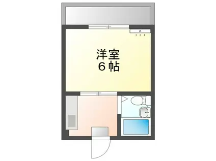 ワールドハイツ(1K/3階)の間取り写真