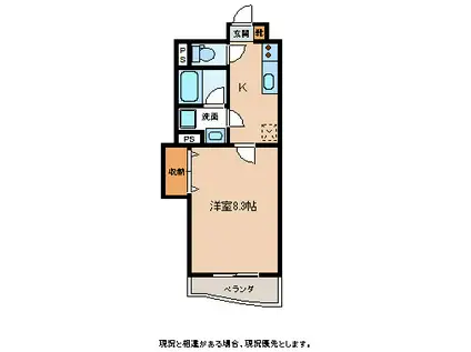 ガーデン・ハイム樗2番館(1K/4階)の間取り写真