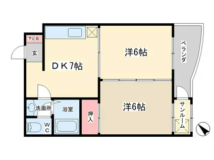 アネシス24(2DK/3階)の間取り写真
